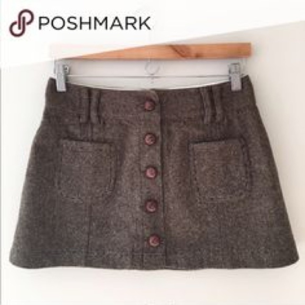 American Eagle Outfitters A-Line Tweed Mini Skirt